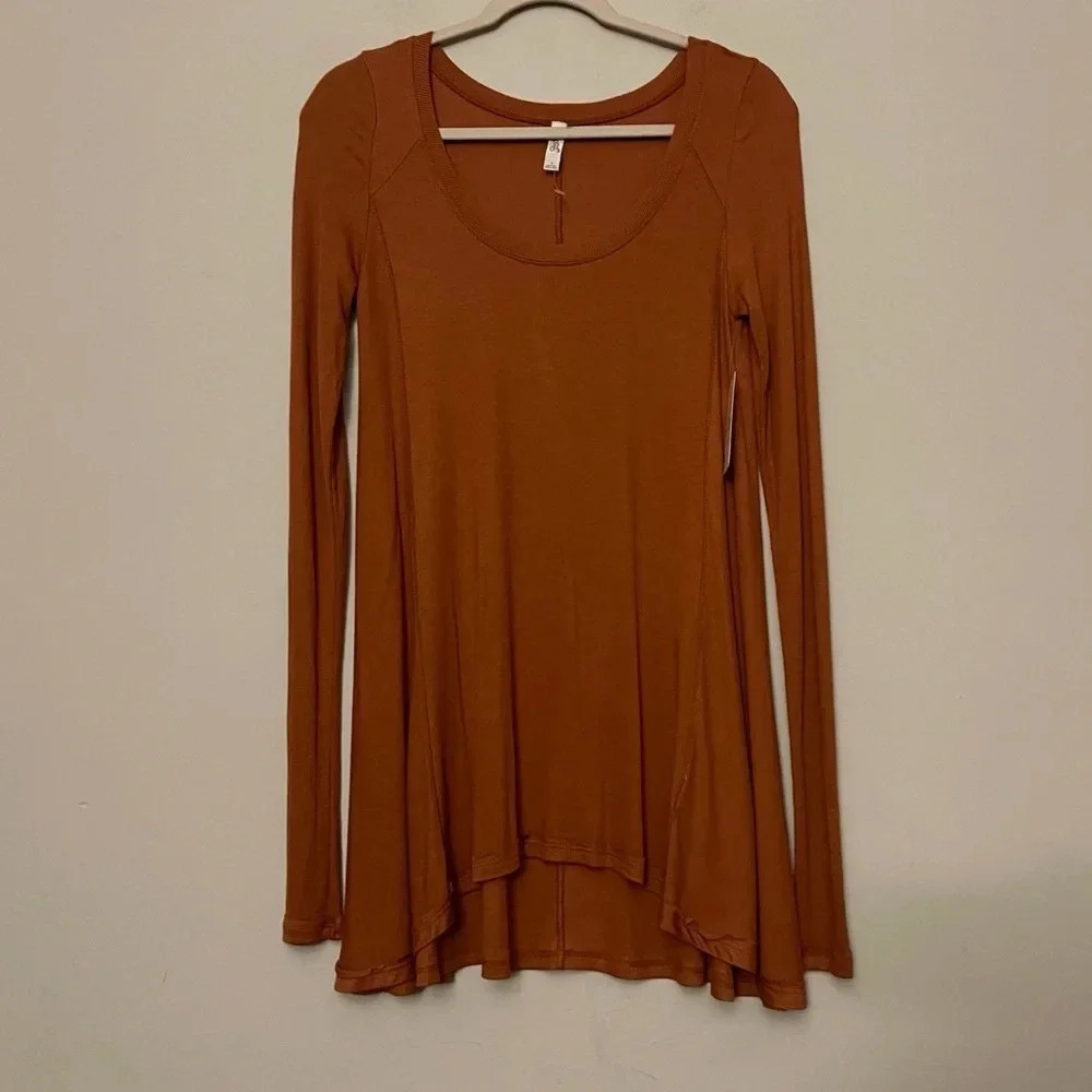 Free people ribbed knit fairycore boho long sleeve tunic top fall Indie sleaze